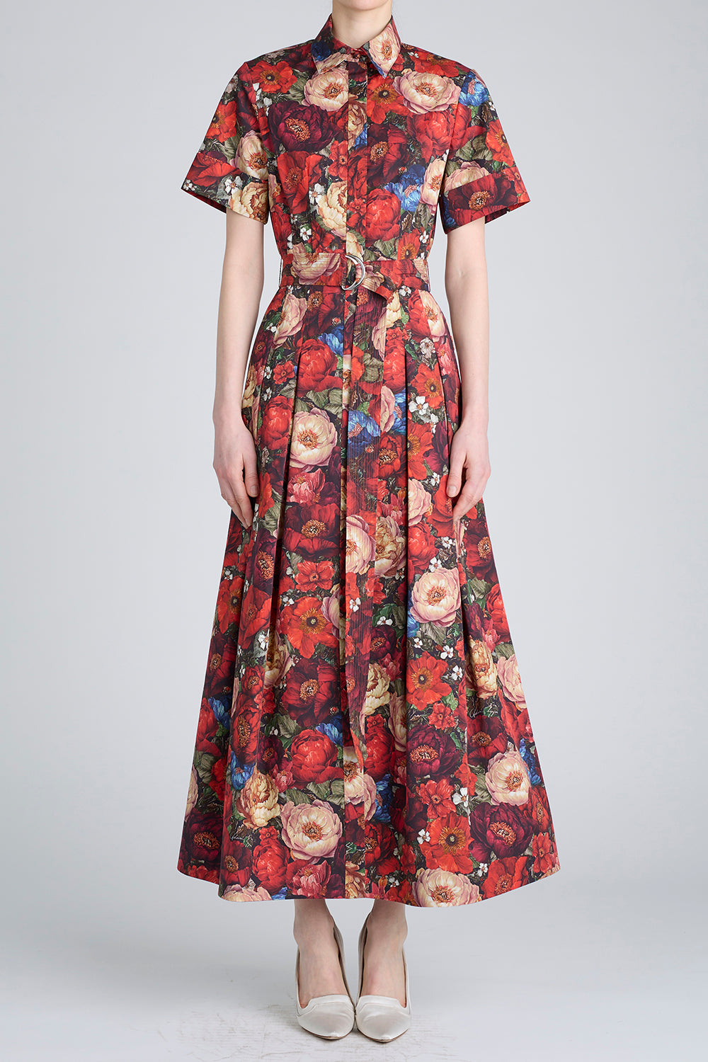 Leighton Dress - Ruby Floral-FLORAL-4-CLOTHINGDRESSCASUAL-ADAM LIPPES
