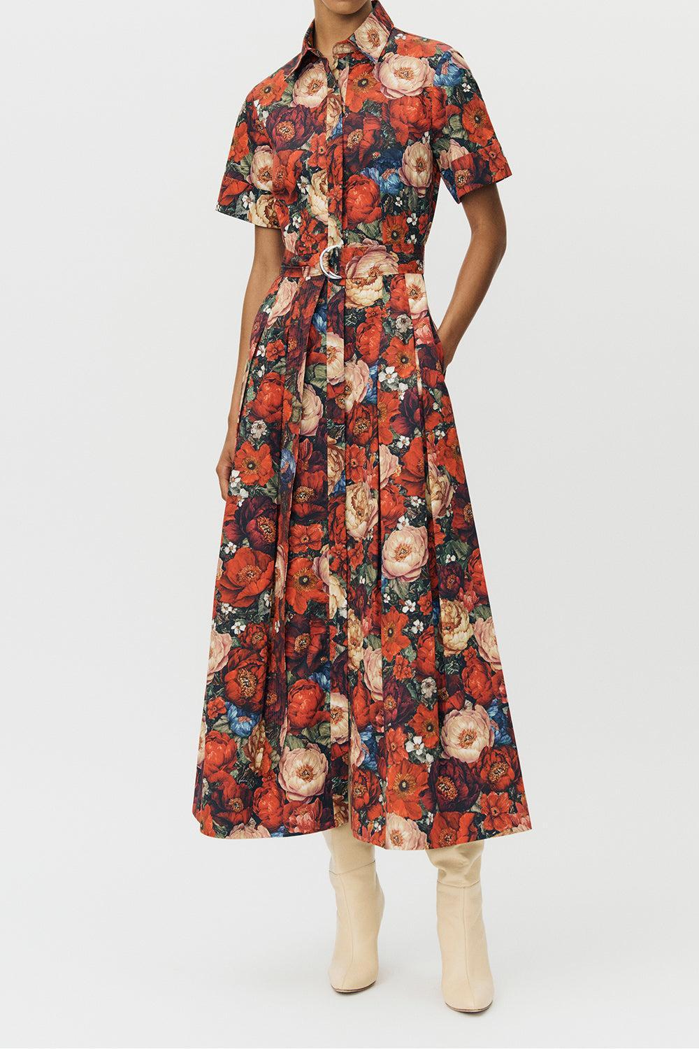 Leighton Dress - Ruby Floral-FLORAL-4-CLOTHINGDRESSCASUAL-ADAM LIPPES