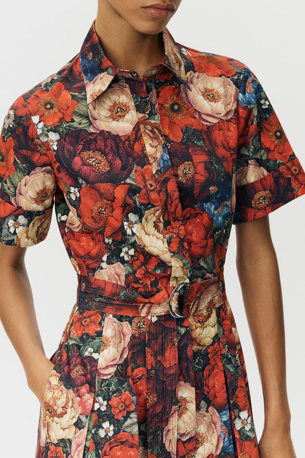 Leighton Dress - Ruby Floral-FLORAL-4-CLOTHINGDRESSCASUAL-ADAM LIPPES