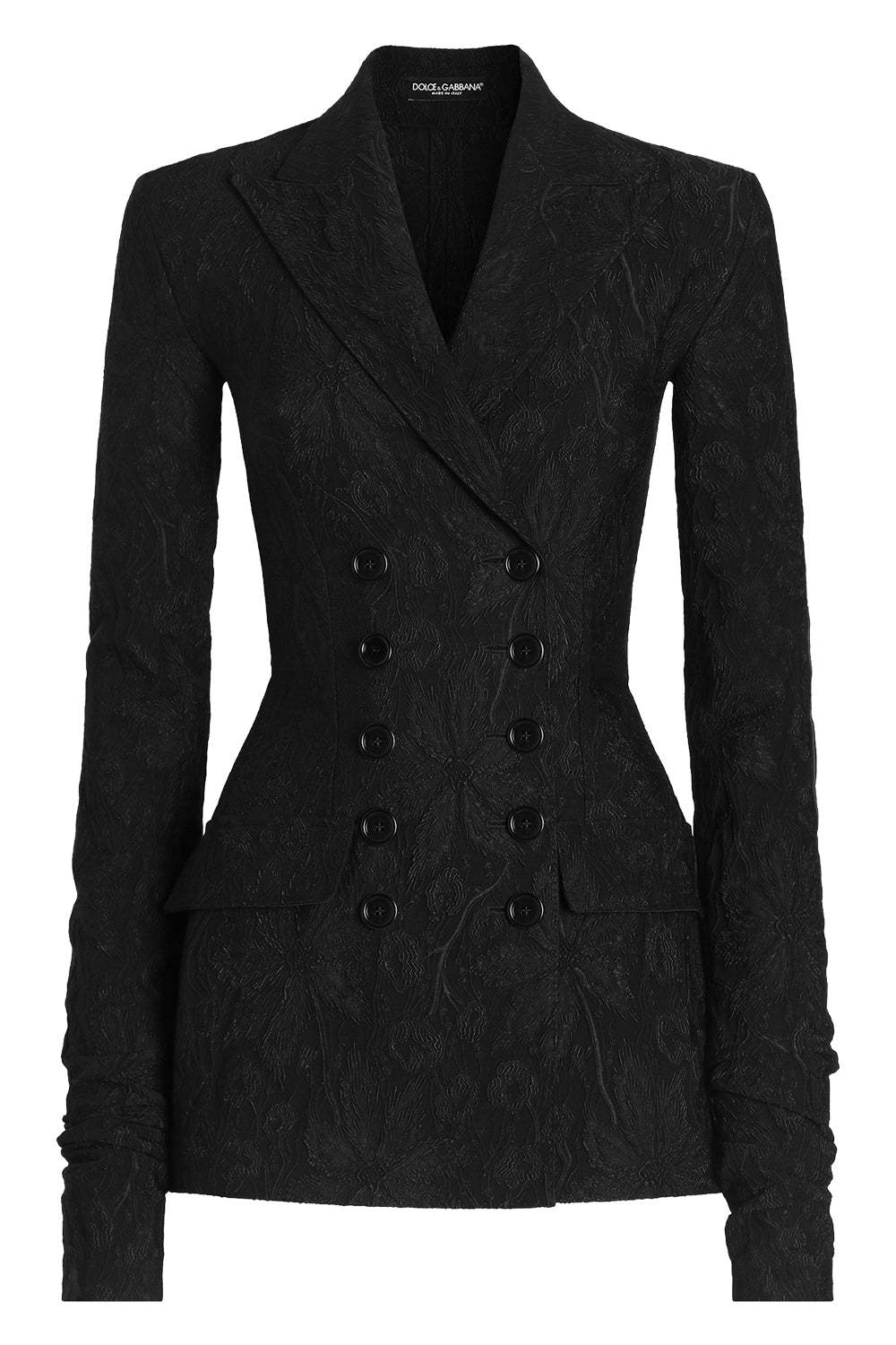  Broccato Jacket-BLACK-40-CLOTHINGJACKETBLAZERS-DOLCE & GABBANA 