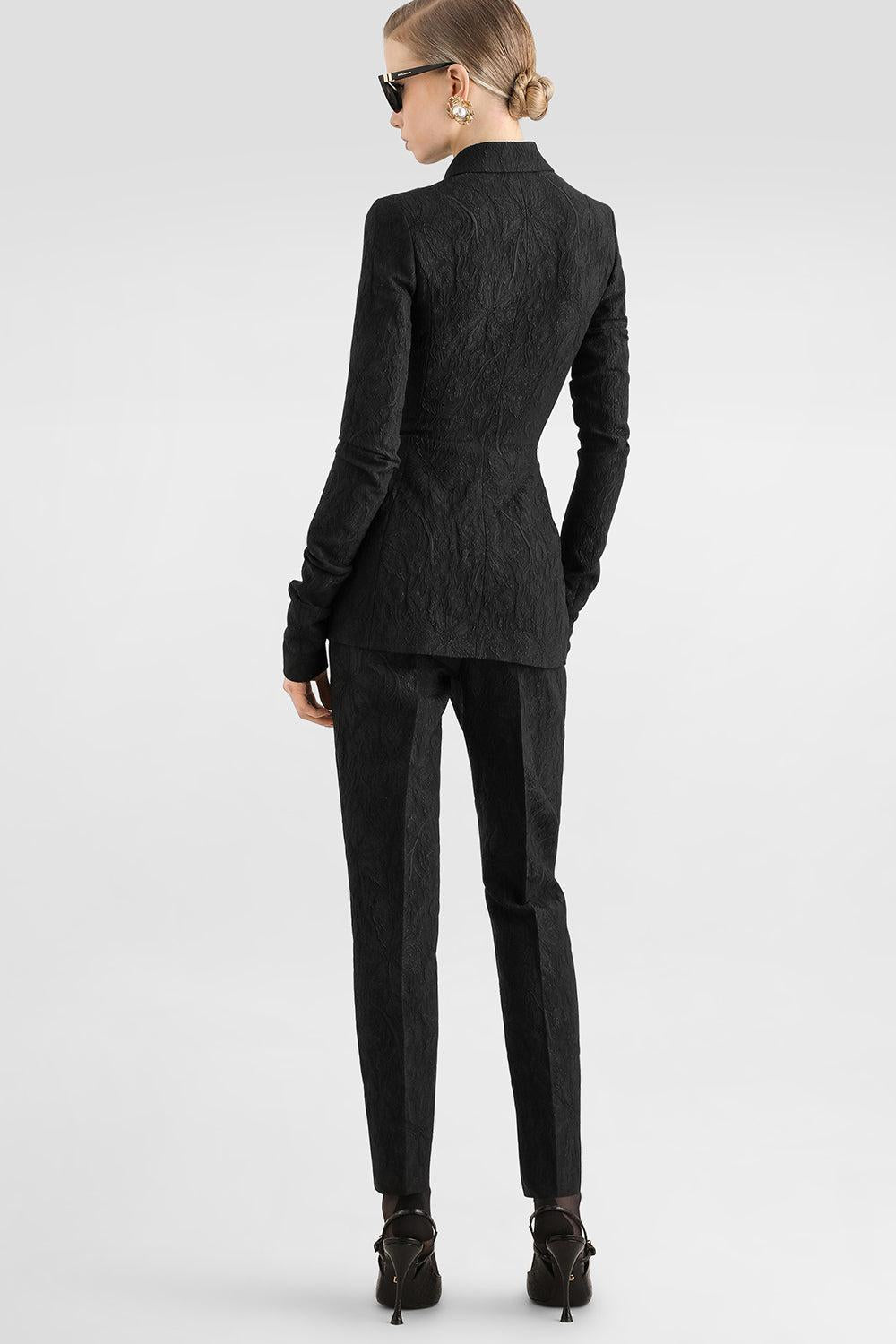  Broccato Jacket-BLACK-40-CLOTHINGJACKETBLAZERS-DOLCE & GABBANA 
