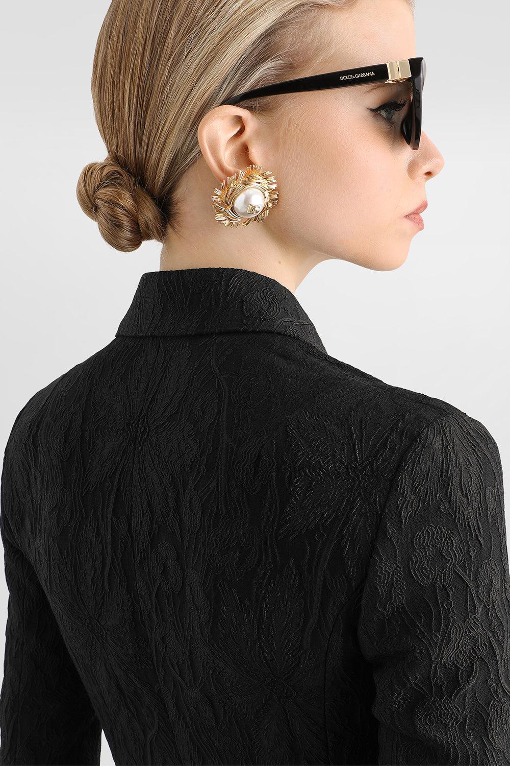  Broccato Jacket-BLACK-40-CLOTHINGJACKETBLAZERS-DOLCE & GABBANA 