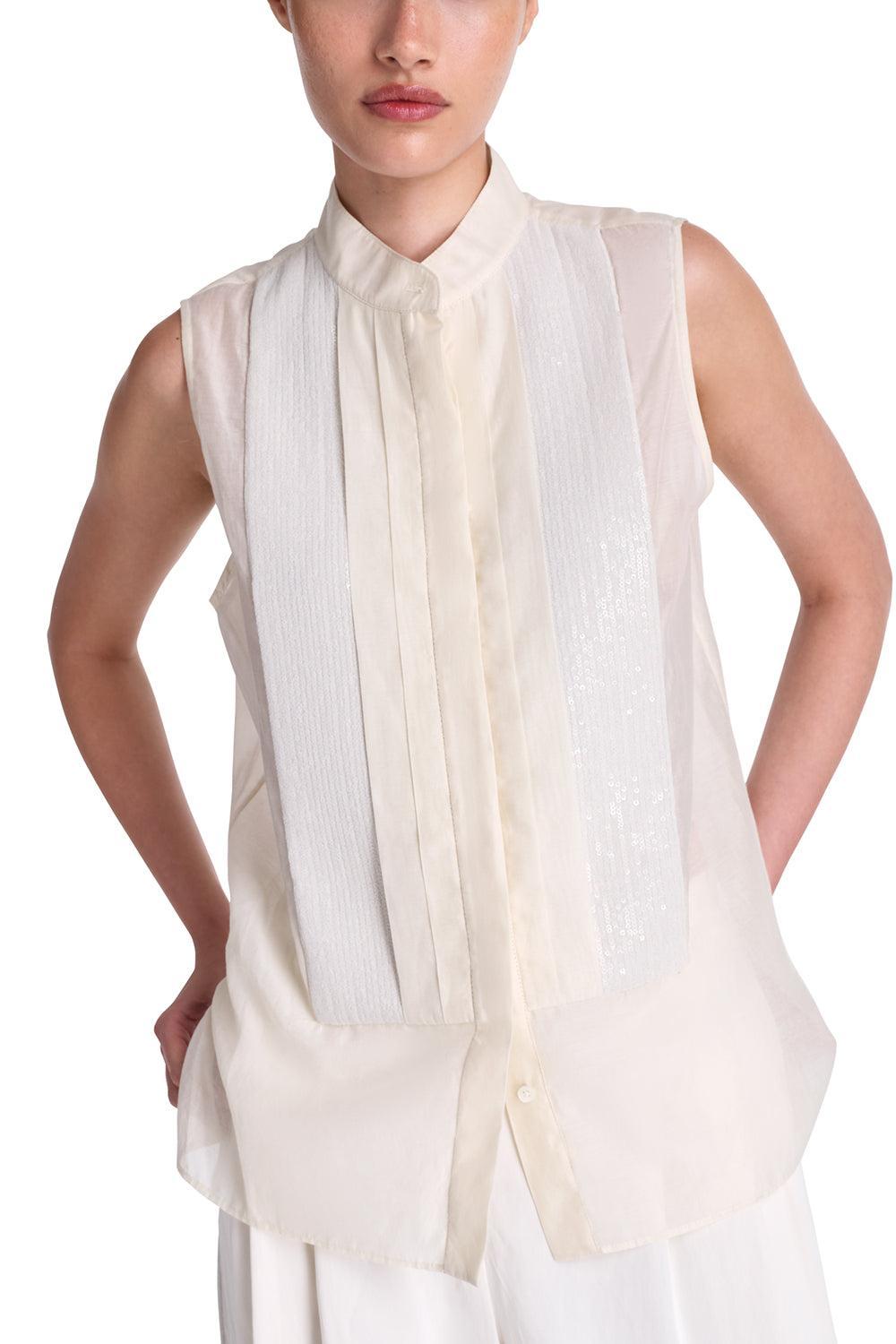 Adele Crinkle Top-IVORY-XS-CLOTHINGTOPBLOUSE-TWP