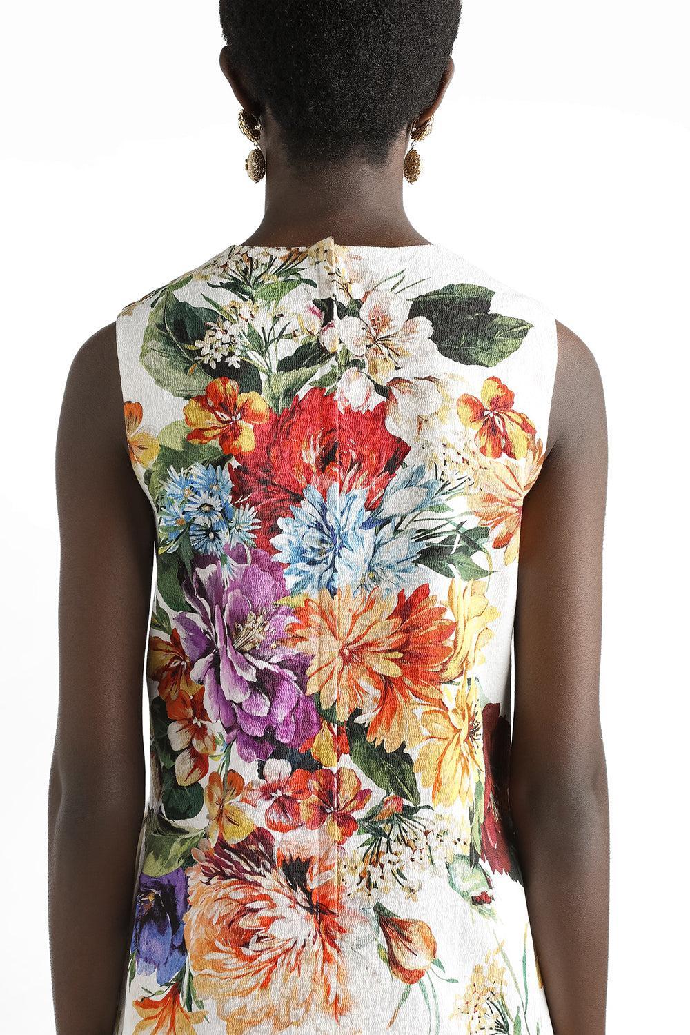 Printed Tunic Top-WHTFLWRS-40-CLOTHINGTOPTANK-DOLCE & GABBANA