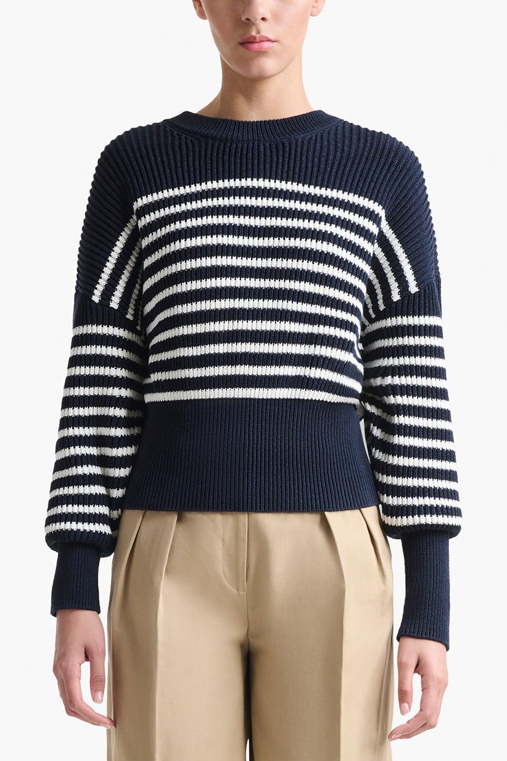 Tanessa Sweater-BERRY BLUE/NUETRAL WHITE-XS-CLOTHINGTOPKNITS-ALTUZARRA