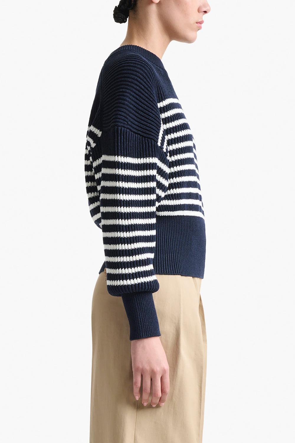 Tanessa Sweater-BERRY BLUE/NUETRAL WHITE-XS-CLOTHINGTOPKNITS-ALTUZARRA