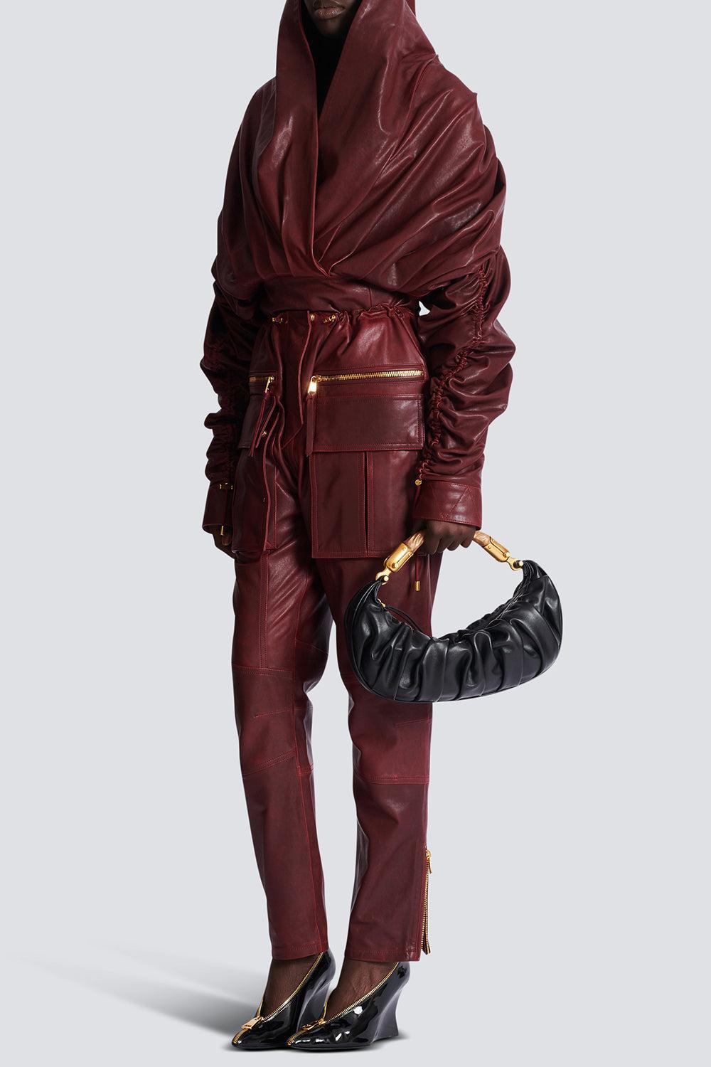 Medum Ebene Bag - Noir-NOIR-HANDBAGTOP HANDLE-BALMAIN