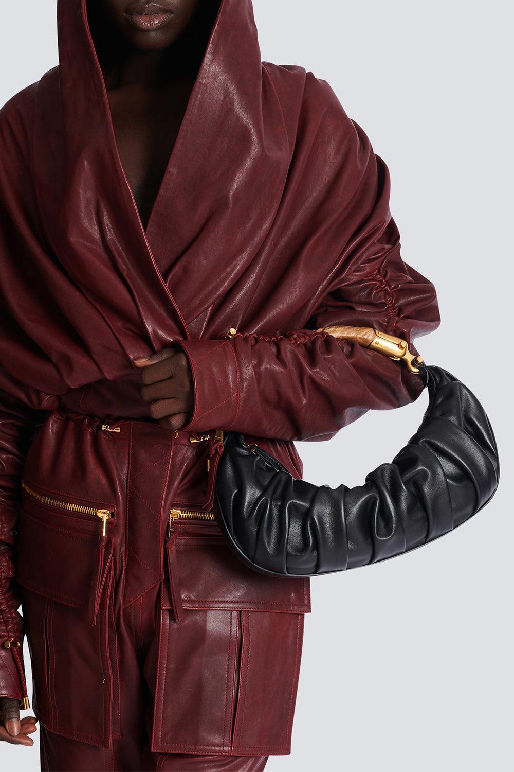 Medum Ebene Bag - Noir-NOIR-HANDBAGTOP HANDLE-BALMAIN