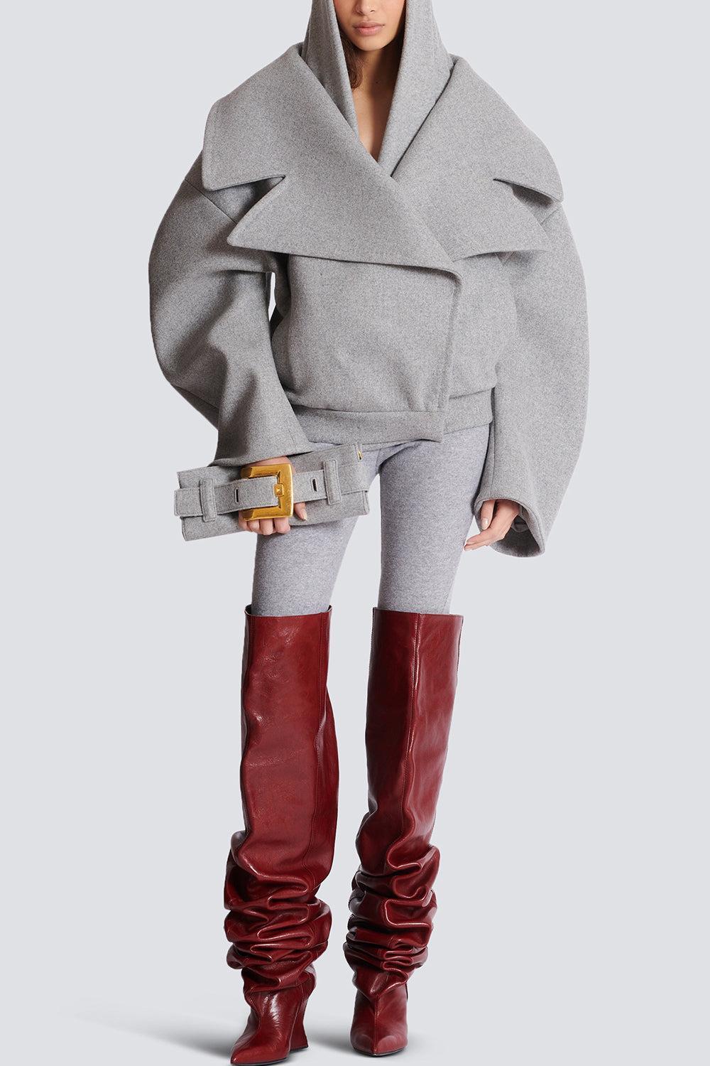 Anthem Clutch - Gris Chine Clair-GRISCHNE-HANDBAGCLUTCHES-BALMAIN