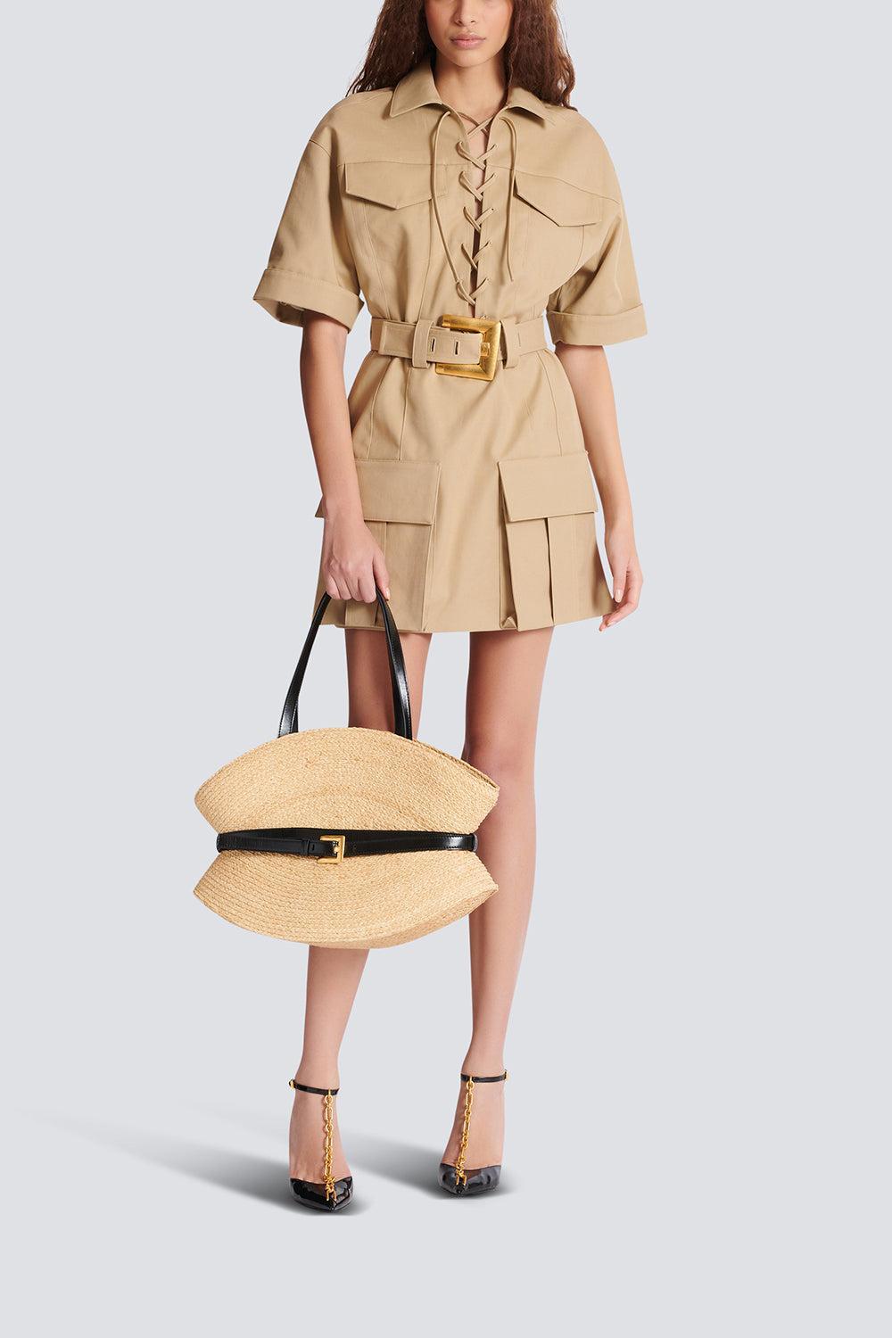 Medium Shuffle Bag-NTRLNOIR-HANDBAGSHOULDER-BALMAIN