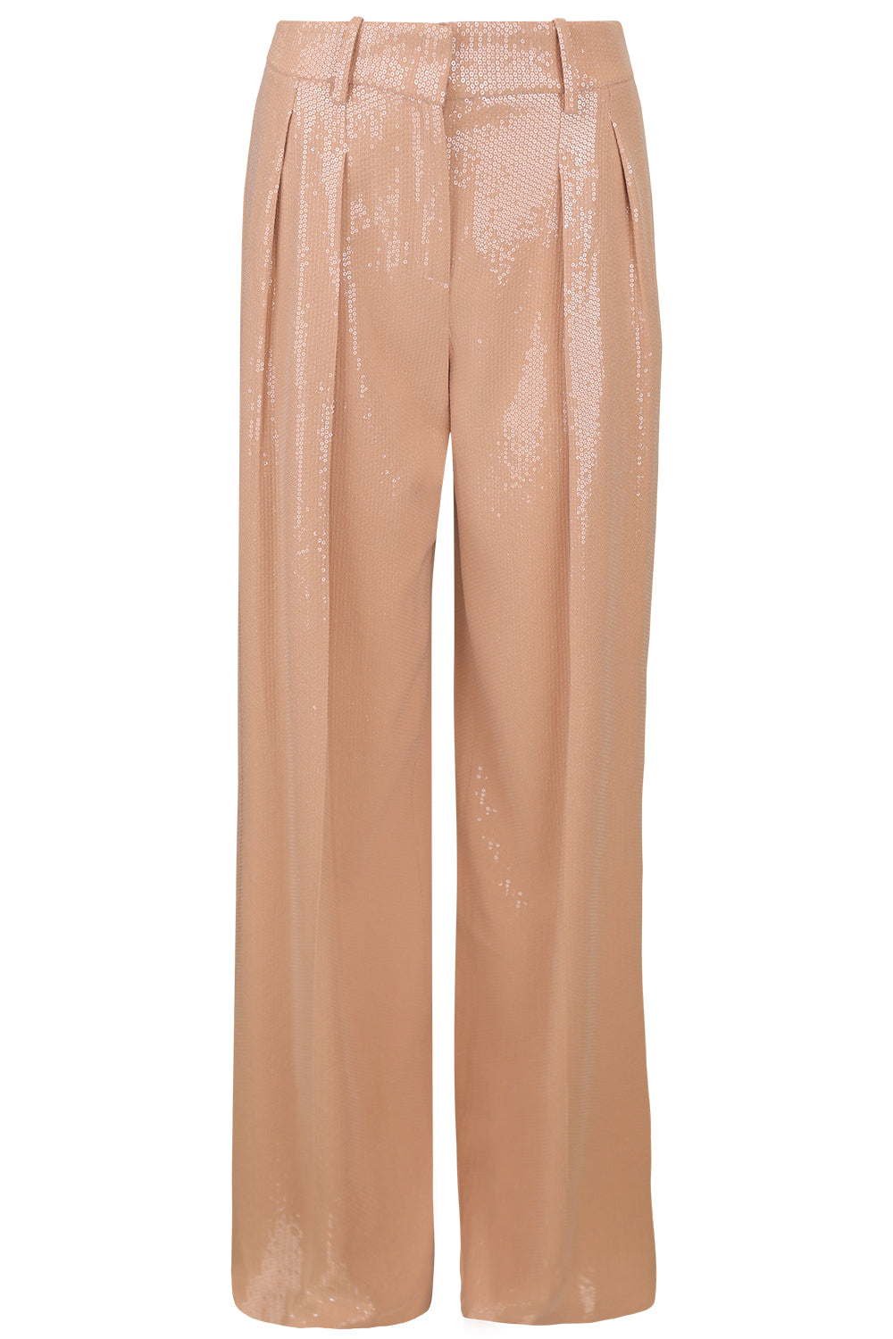 Sequin Pleated Slouch Trouser
