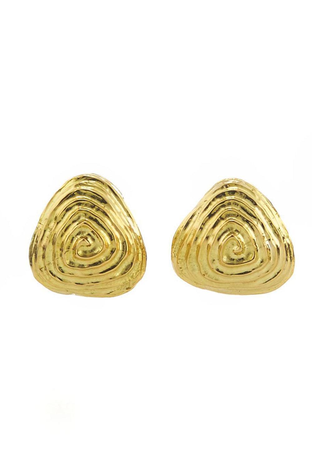 Textured Zen Earrings-YELLOW GOLD-JEWELRYFINE JEWELEARRING-DAVID WEBB