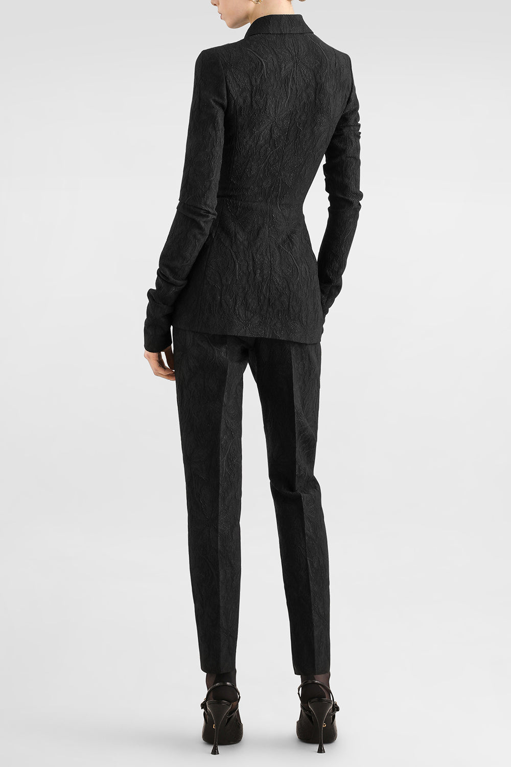 Broccato Pant-BLACK-40-CLOTHINGPANTSLIM FIT-DOLCE & GABBANA