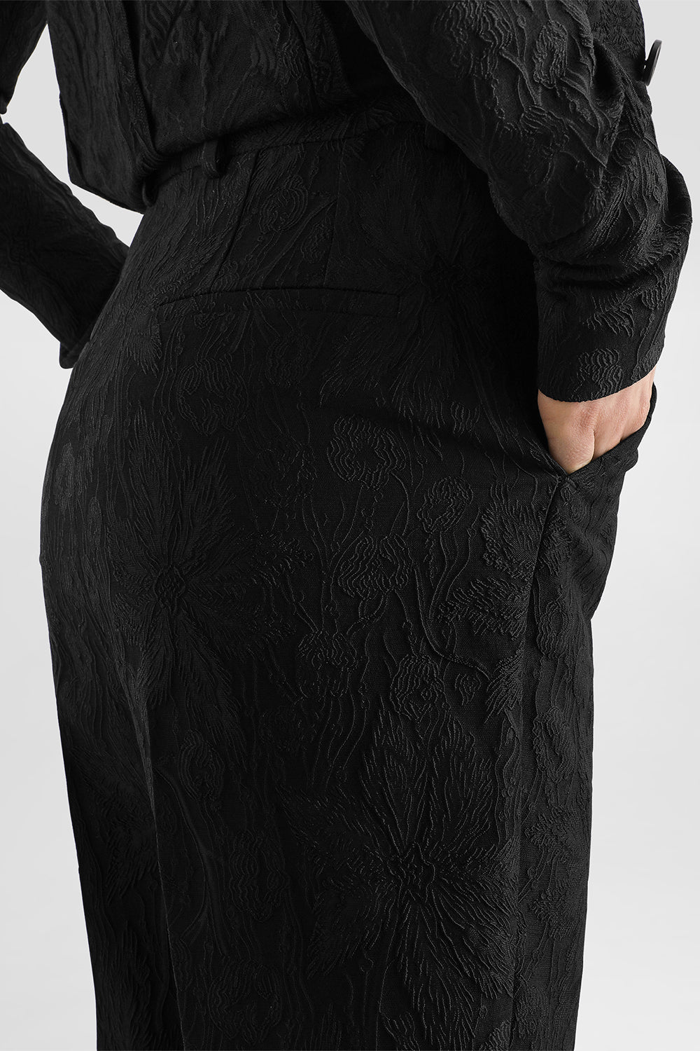 Broccato Pant-BLACK-40-CLOTHINGPANTSLIM FIT-DOLCE & GABBANA