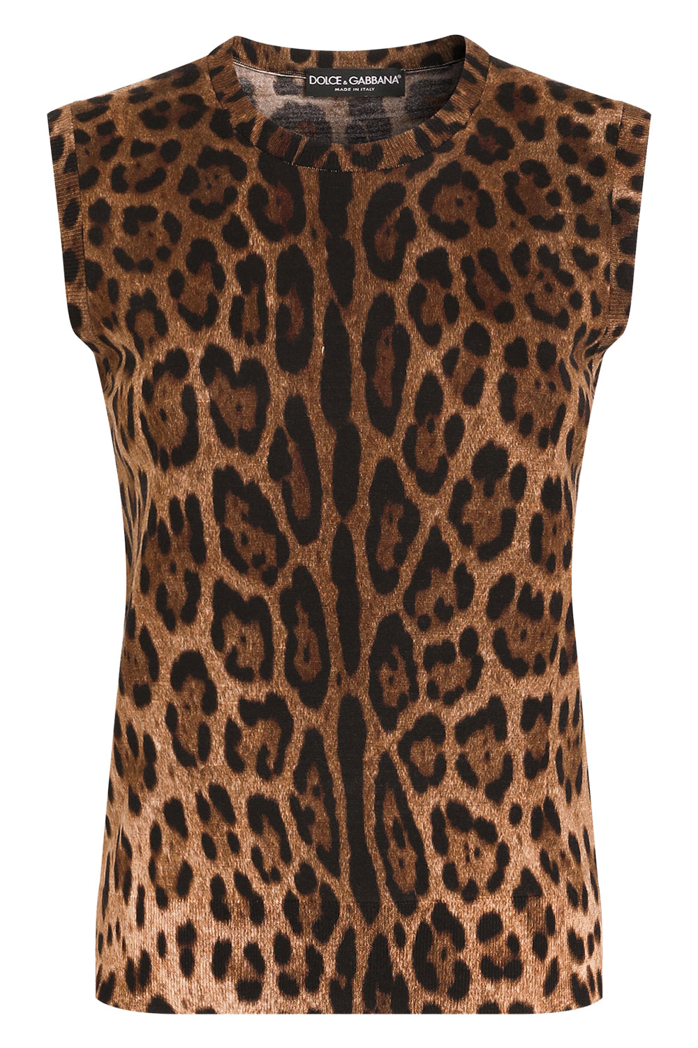 Knit Tank - Leo Print-ANIMAL-40-CLOTHINGTOPKNITS-DOLCE & GABBANA