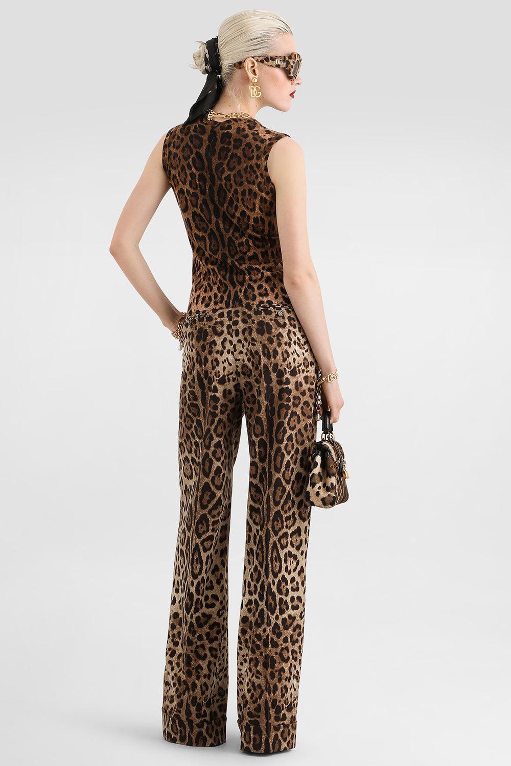 Knit Tank - Leo Print-ANIMAL-40-CLOTHINGTOPKNITS-DOLCE & GABBANA