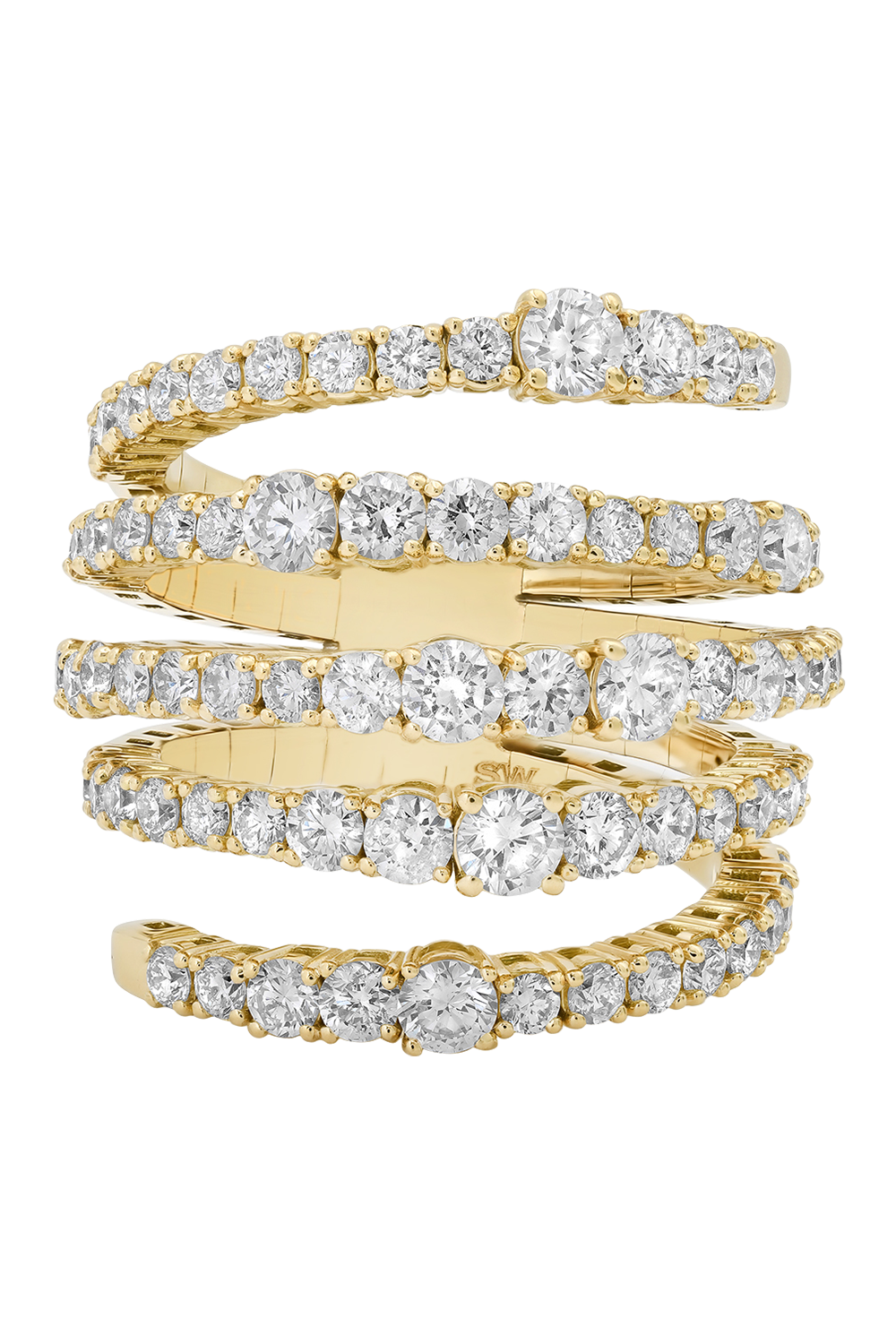 Diamond Flexion Coil Flex Ring