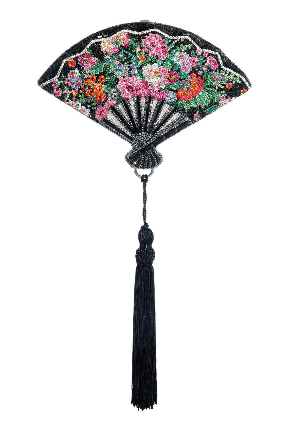 Fan Fleur Royale Bag-BLK MULT-O/S-HANDBAGEVENING-JUDITH LEIBER