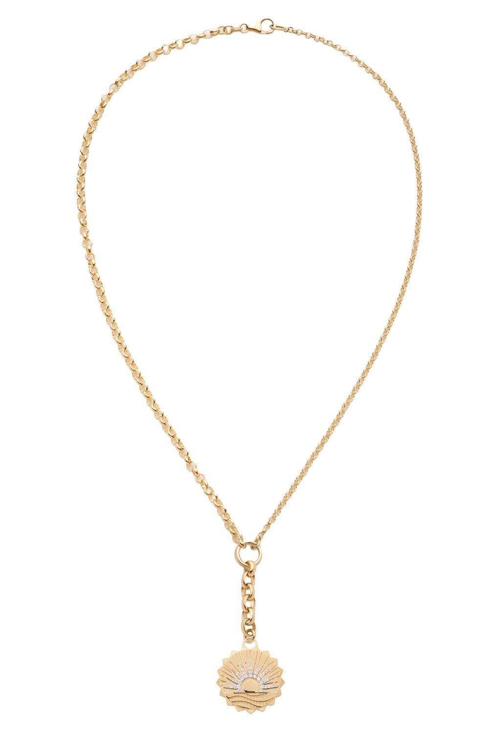 Internal Compass - New Beginnings Medium Mixed Belcher Extension Necklace-YELLOW GOLD-JEWELRYFINE JEWELNECKLACE O-FOUNDRAE