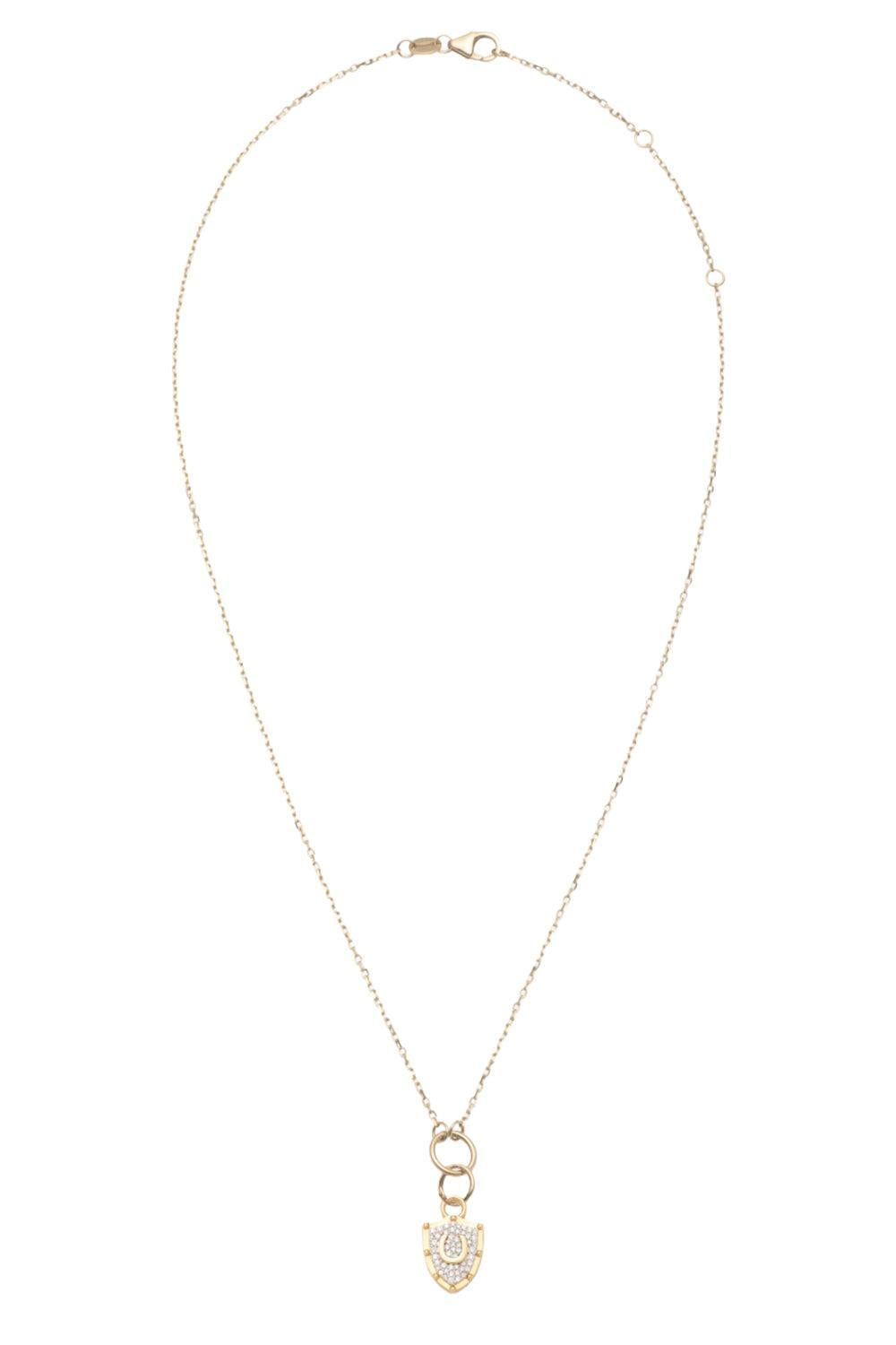 Horseshoe Protection Fine Belcher Necklace-YELLOW GOLD-JEWELRYFINE JEWELNECKLACE O-FOUNDRAE