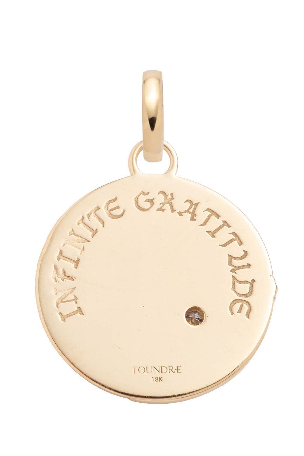 Infinite Gratitude - Braided Wheat Medium Medallion-YELLOW GOLD-JEWELRYFINE JEWELPENDANT-FOUNDRAE