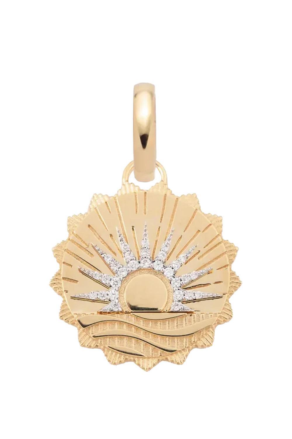 New Beginnings - Internal Compass Medallion-YELLOW GOLD-JEWELRYFINE JEWELPENDANT-FOUNDRAE