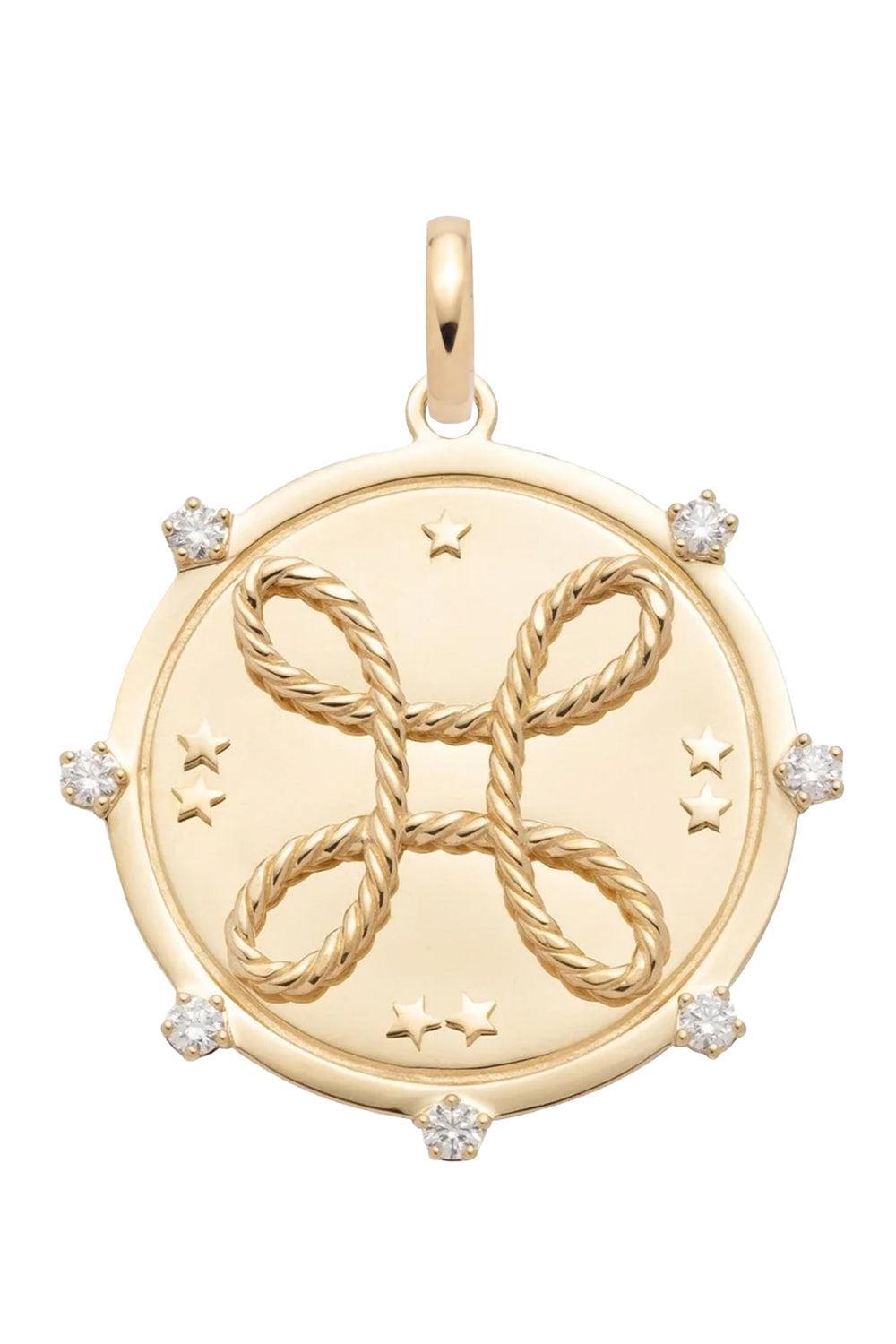 True Love - Love Knot Large Medallion-YELLOW GOLD-JEWELRYFINE JEWELPENDANT-FOUNDRAE