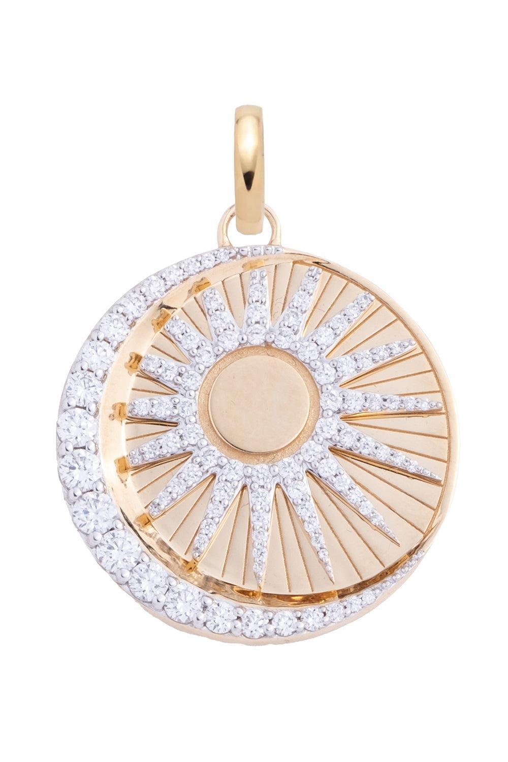 Diamond Balance Large Specialty Medallion-YELLOW GOLD-JEWELRYFINE JEWELPENDANT-FOUNDRAE