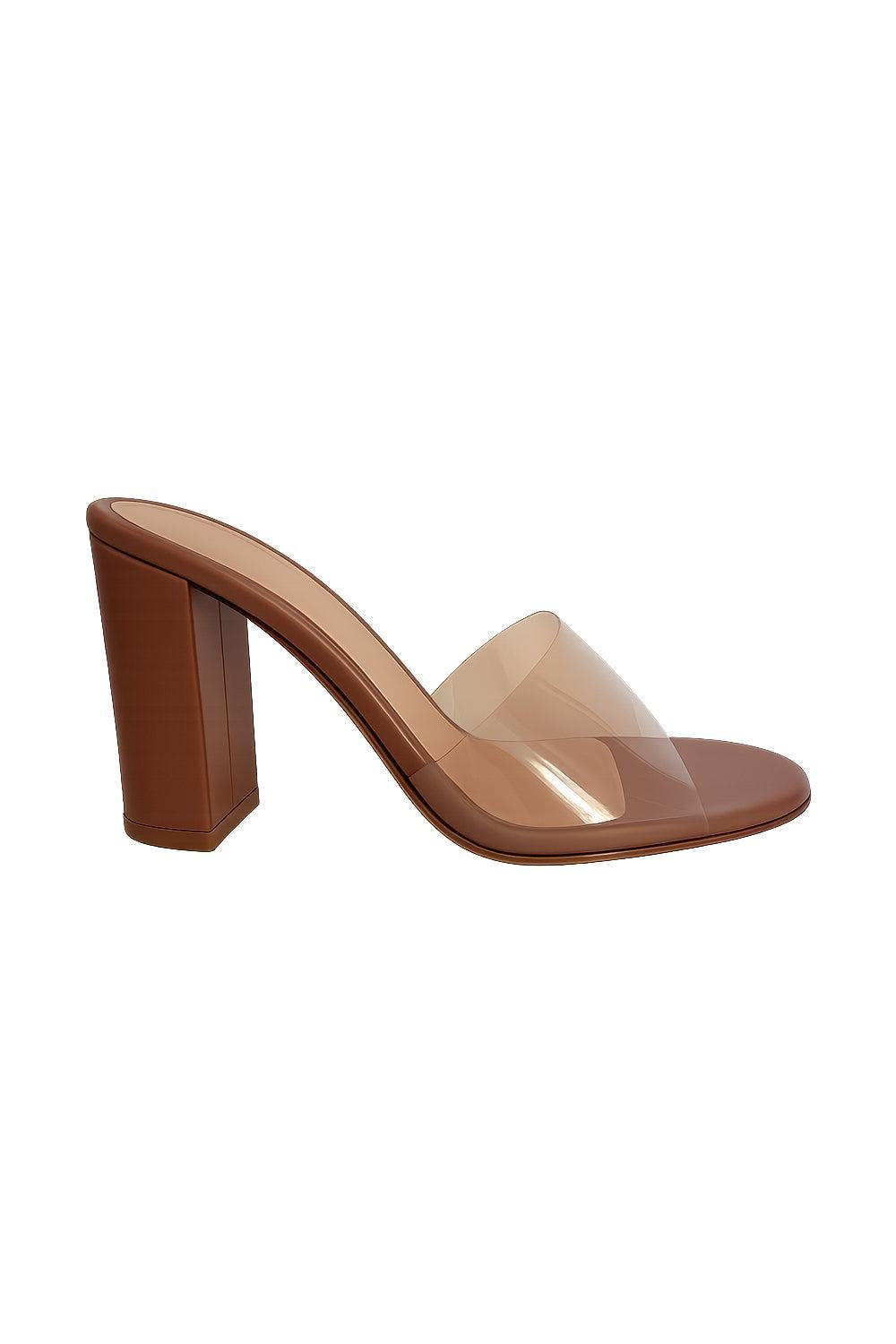 Glass Mule 85-BROWN-36.5-SHOEPUMP-GIANVITO ROSSI