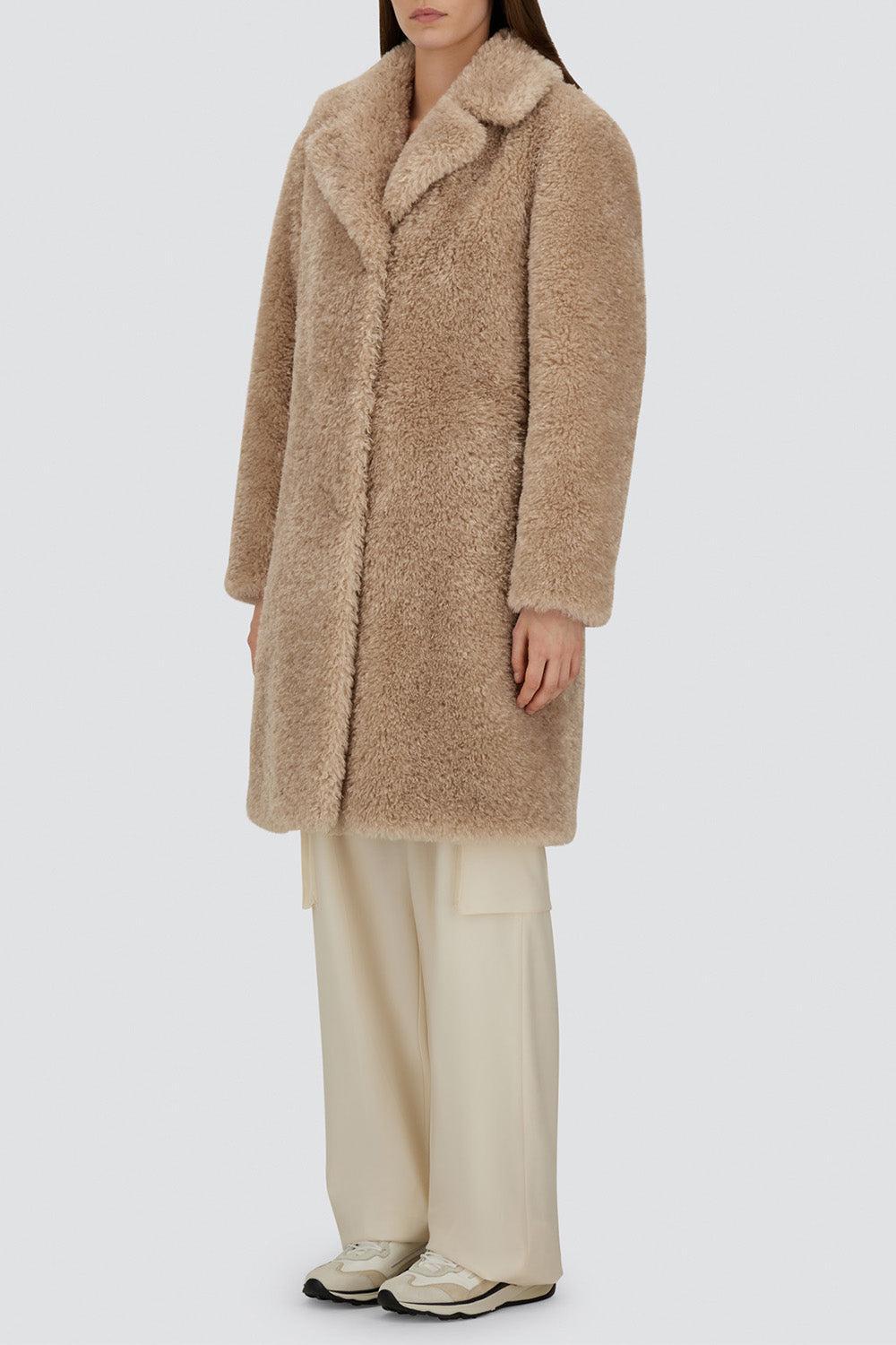 Faux Fur Long Coat-CHANTILLY-38-CLOTHINGCOATLONG-HERNO