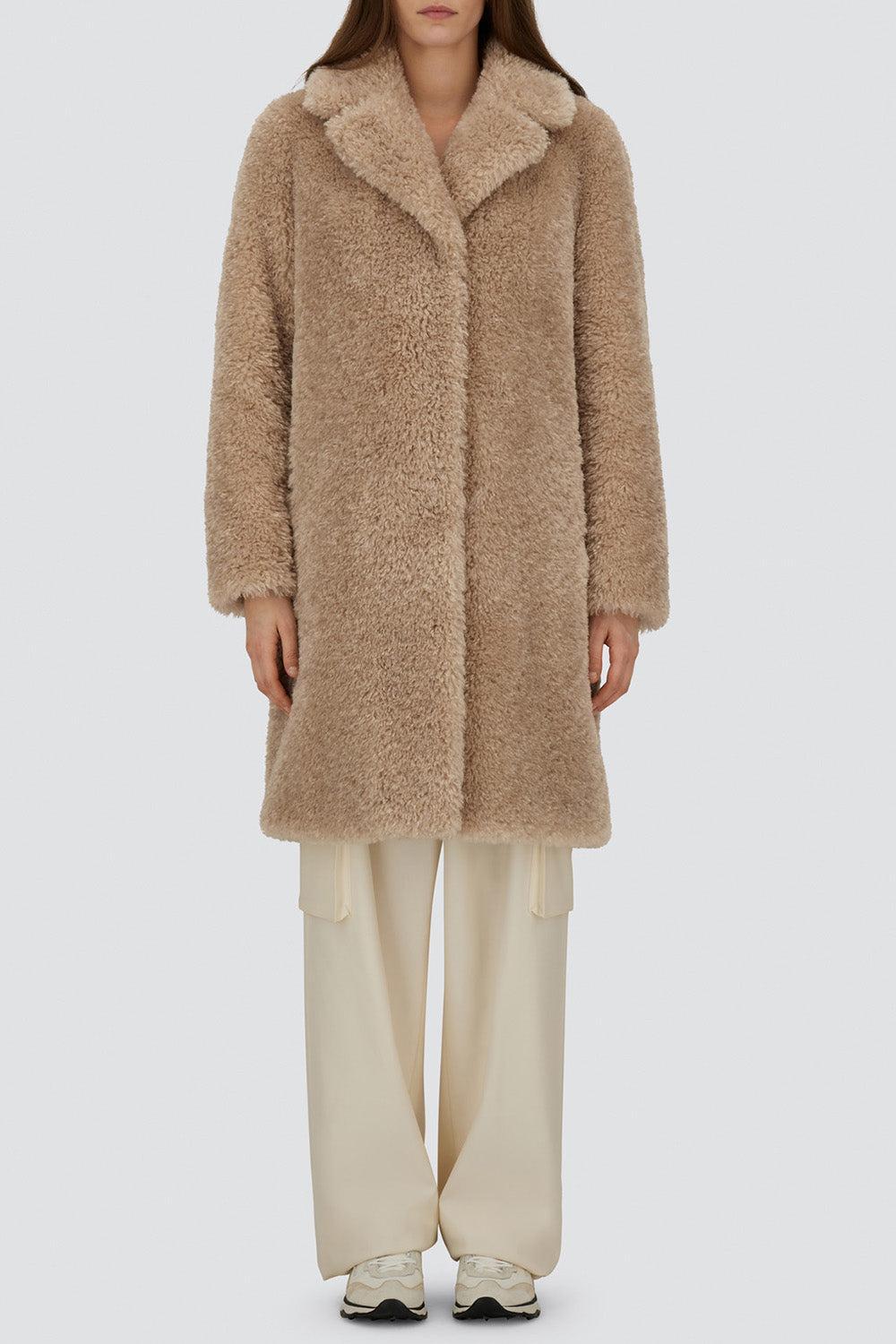 Faux Fur Long Coat-CHANTILLY-38-CLOTHINGCOATLONG-HERNO