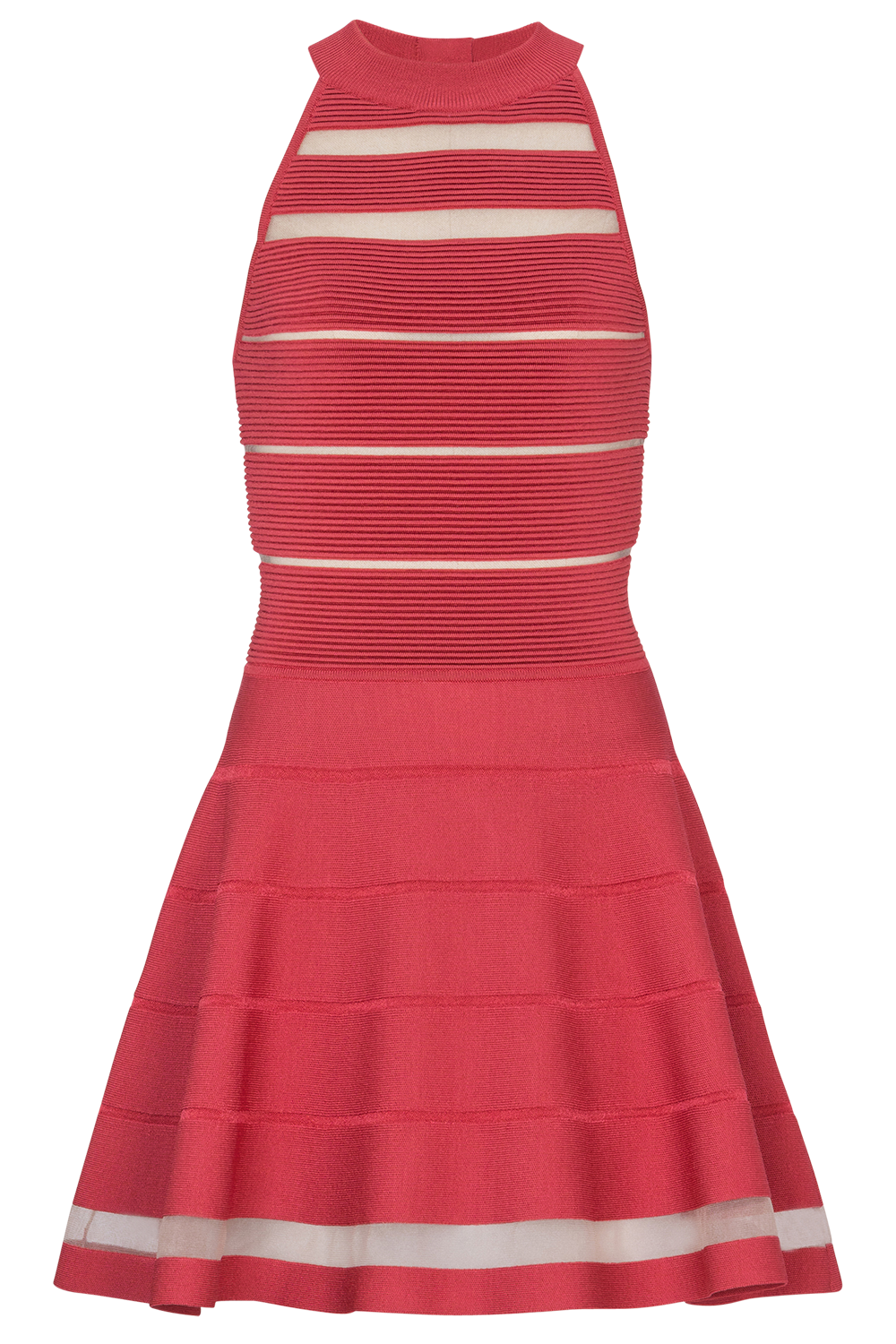 Stripe Knit Fit And Flare Dress-STRIPE-34-CLOTHINGDRESSCASUAL-BALMAIN