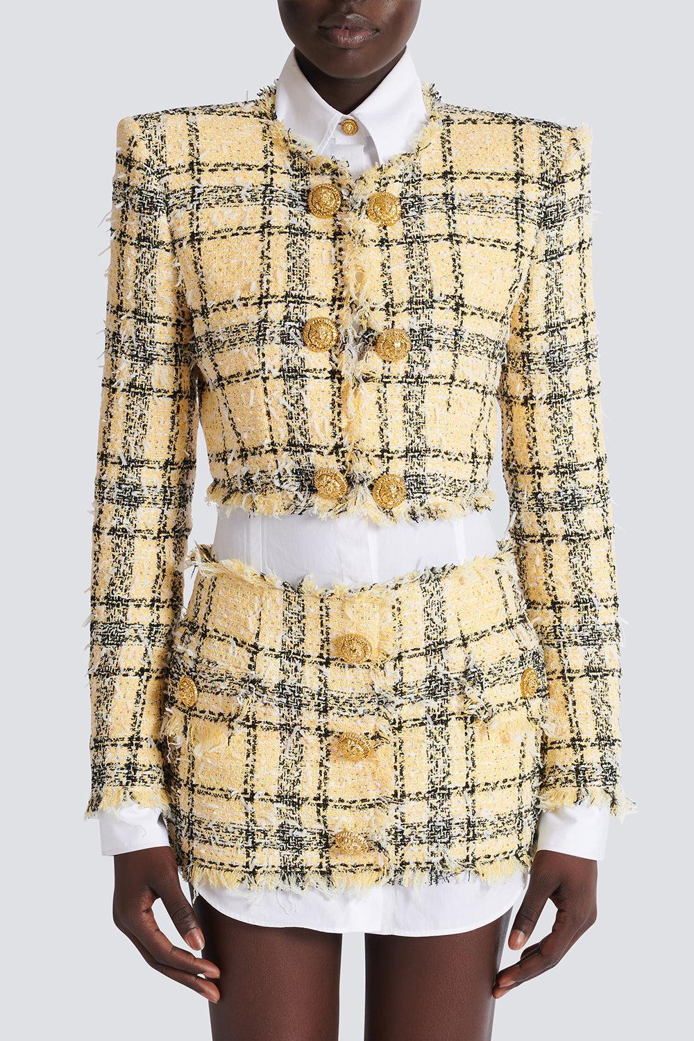Spencer Crop Jacket-MULTI-36-CLOTHINGJACKETBLAZERS-BALMAIN