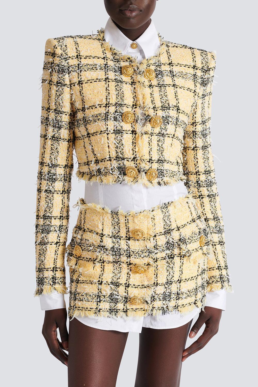 Spencer Crop Jacket-MULTI-36-CLOTHINGJACKETBLAZERS-BALMAIN