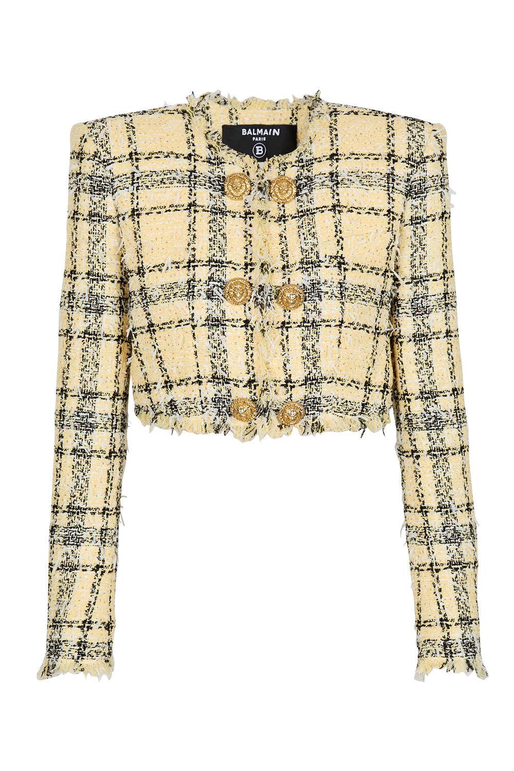 Spencer Crop Jacket-MULTI-36-CLOTHINGJACKETBLAZERS-BALMAIN