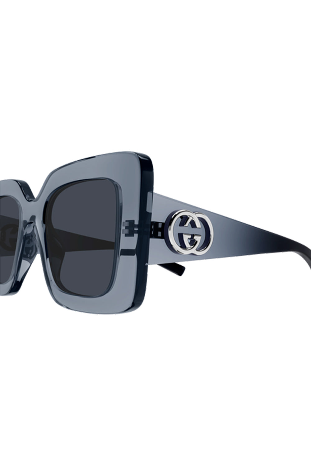 Oversized Square Sunglasses - Grey Blue