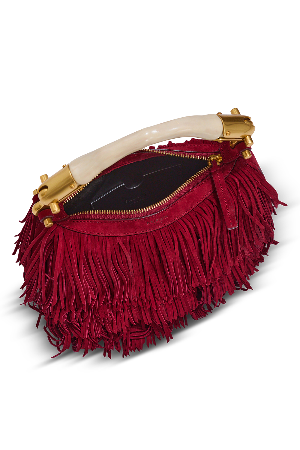 Ebène Mini Bag-RED-HANDBAGTOP HANDLE-BALMAIN