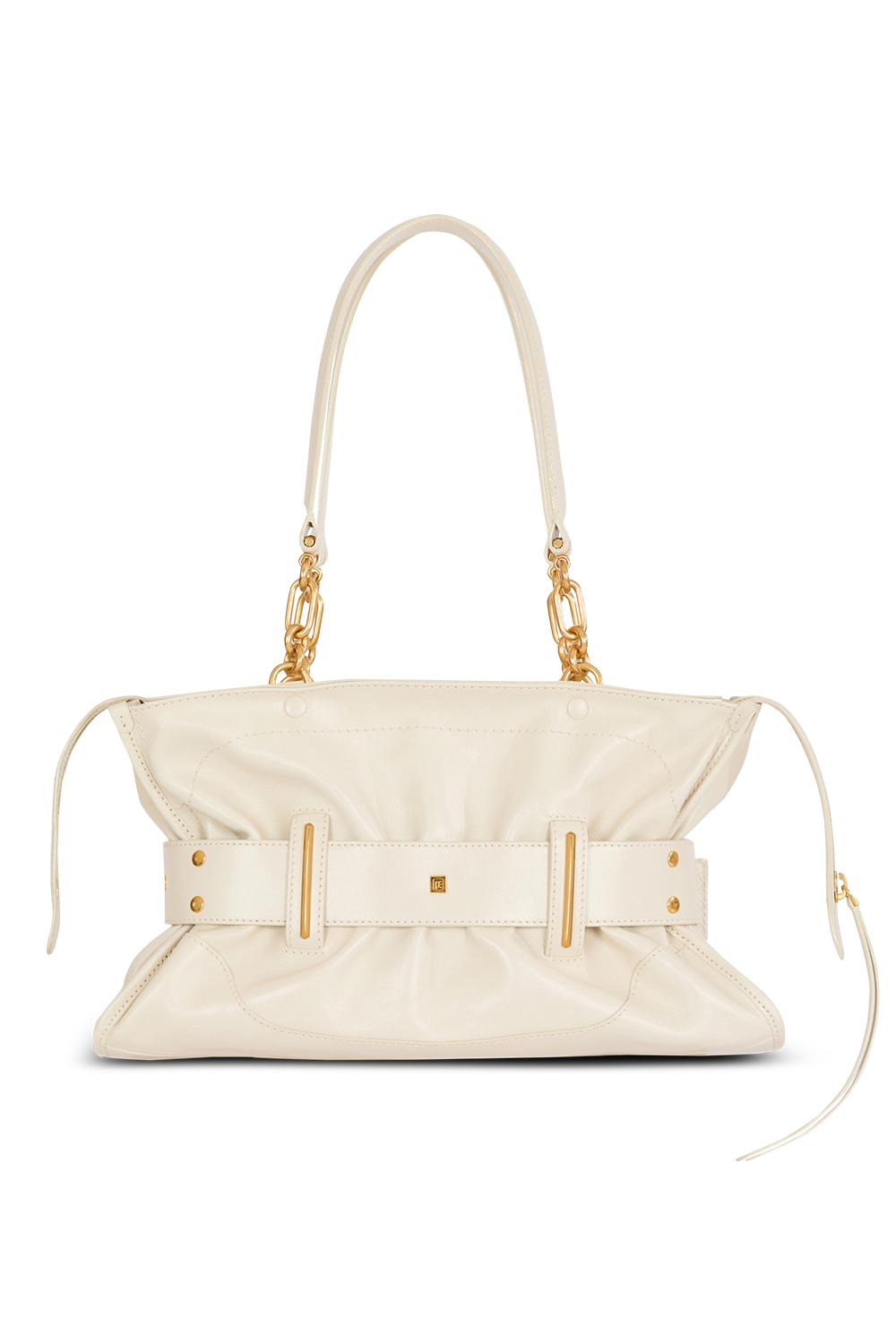Anthem Buffalo Leather-CREAM-HANDBAGSHOULDER-BALMAIN