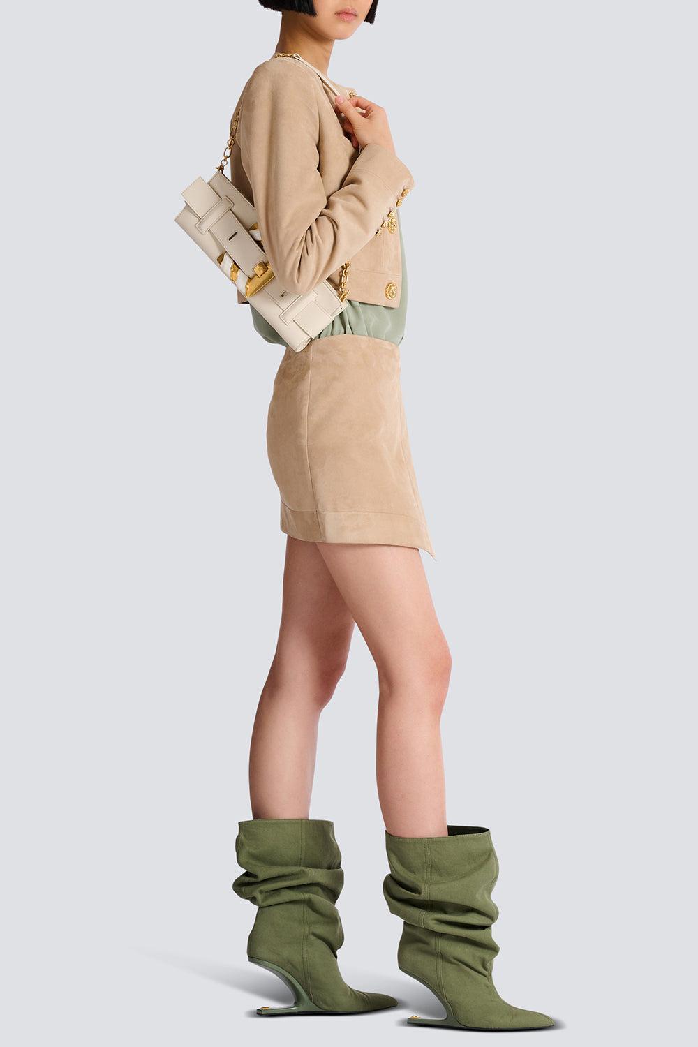 Anthem Clutch Bag - Crème-CREAM-HANDBAGCLUTCHES-BALMAIN