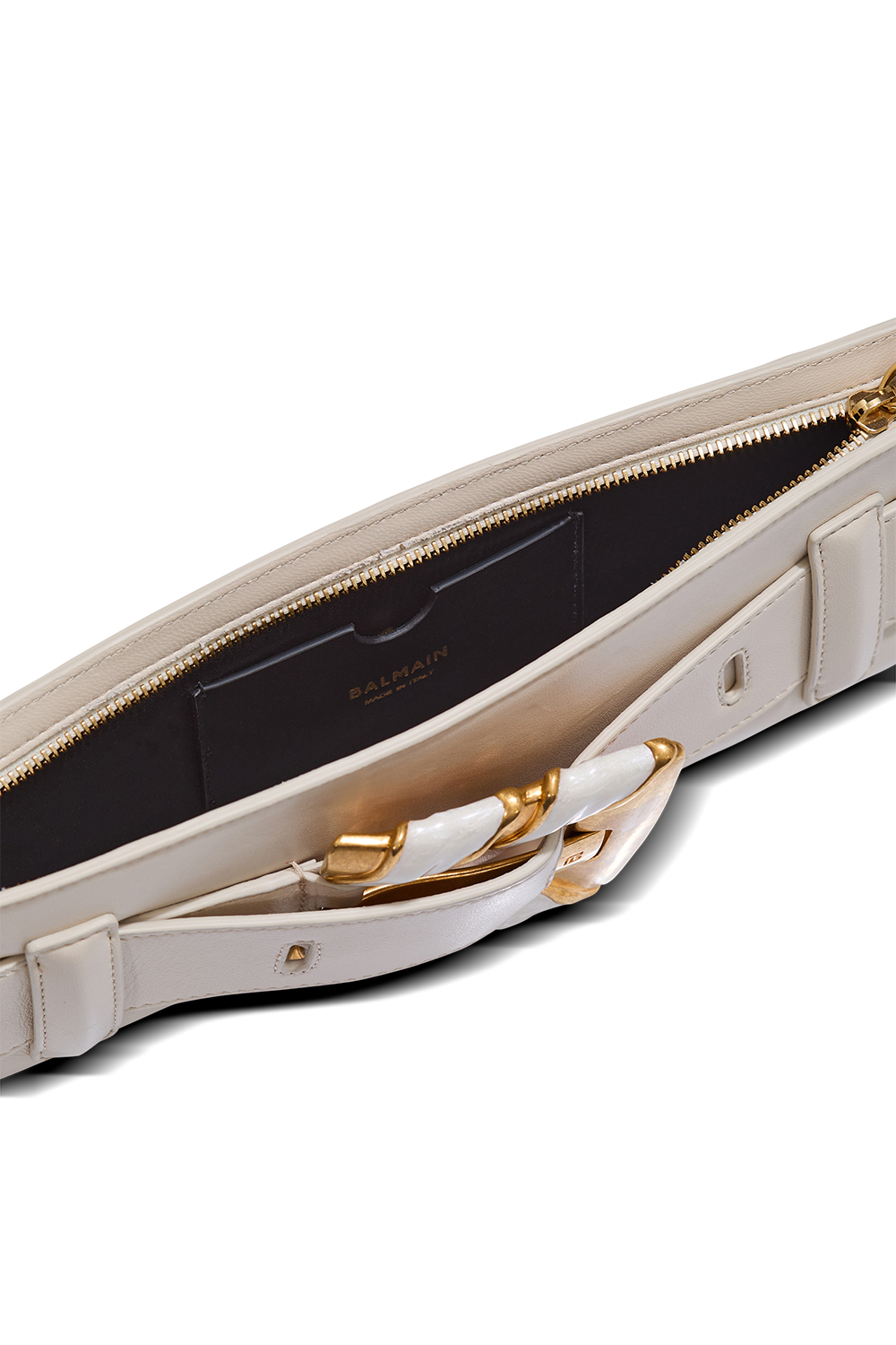 Anthem Clutch Bag - Crème-CREAM-HANDBAGCLUTCHES-BALMAIN