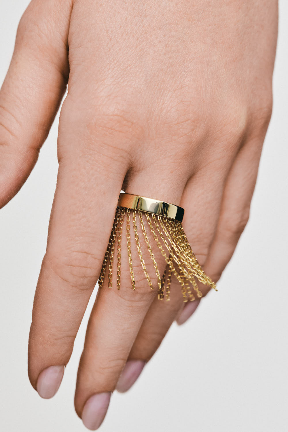 Short Chainfall Ring