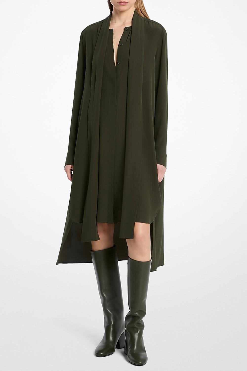 High-Low Shirt Dress-BOTTLE-XS-CLOTHINGDRESSCASUAL-MICHAEL KORS COLLECTION