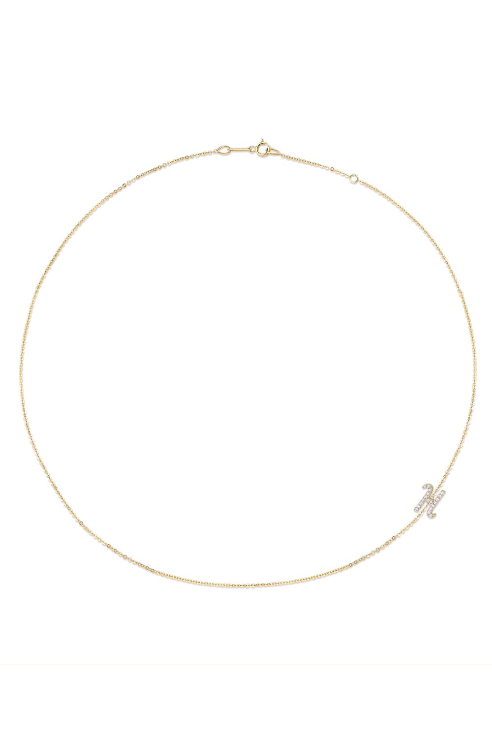 Diamond Double Sided Initial Necklace