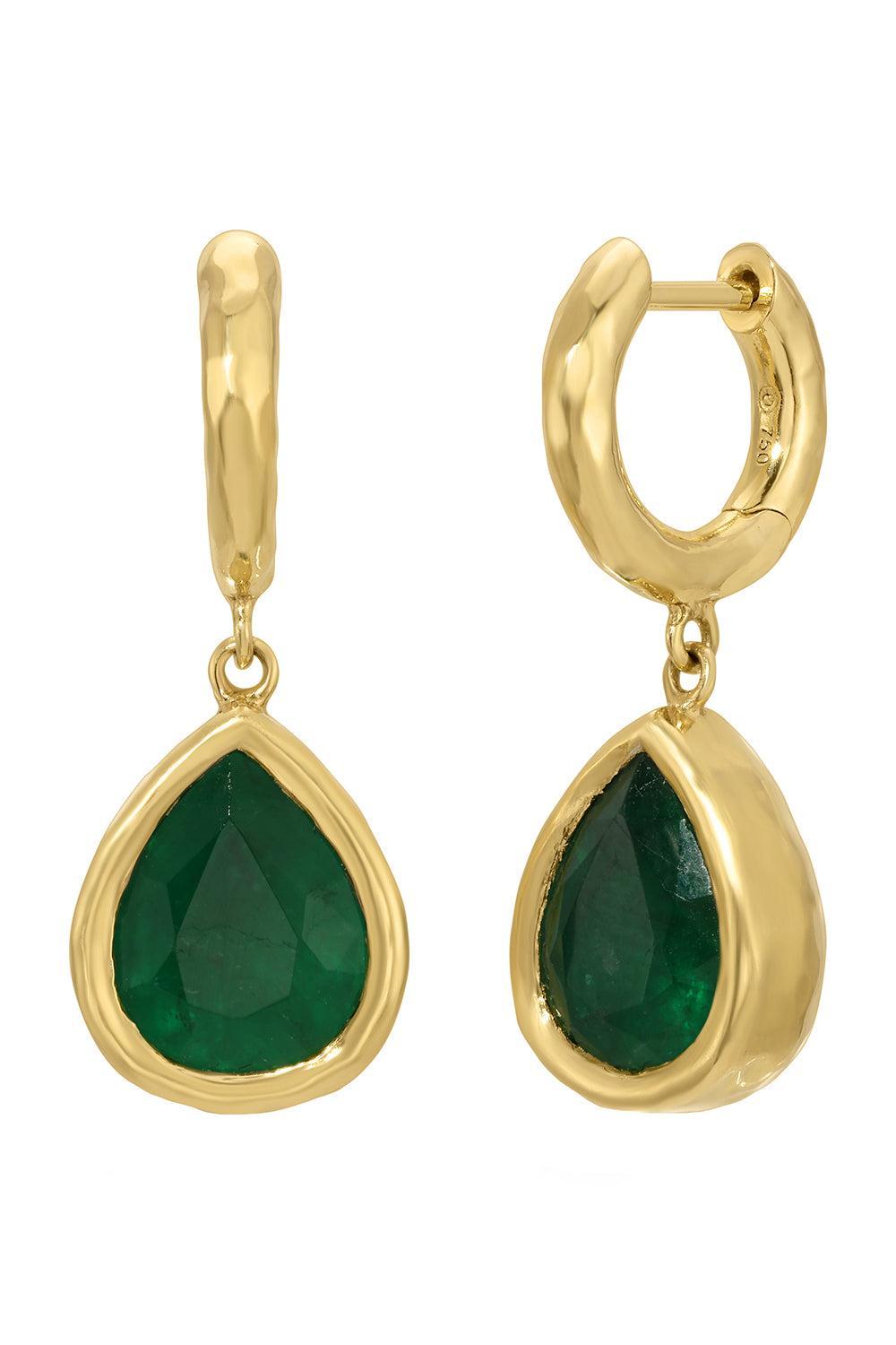 Emerald Pear Hidden Gems Earrings-YELLOW GOLD-JEWELRYFINE JEWELEARRING-OCTAVIA ELIZABETH