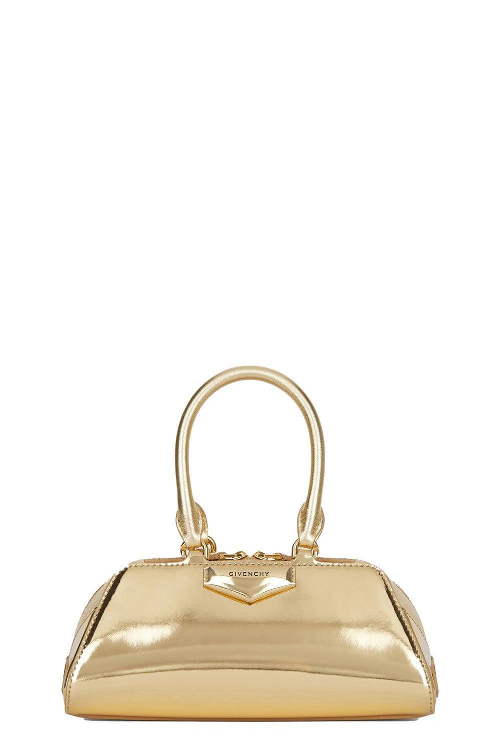 Mini Antigona Bag - Golden-GOLDEN-O/S-HANDBAGTOP HANDLE-GIVENCHY