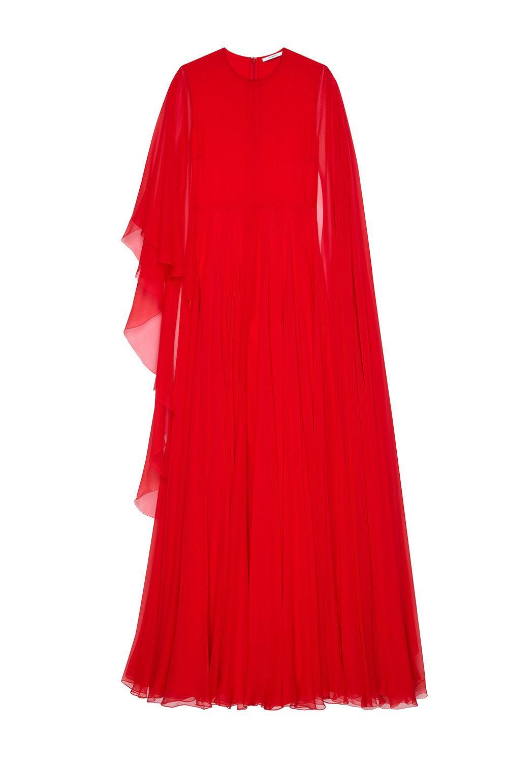 Long Drape Dress-RED-36-CLOTHINGDRESSGOWN-GIVENCHY