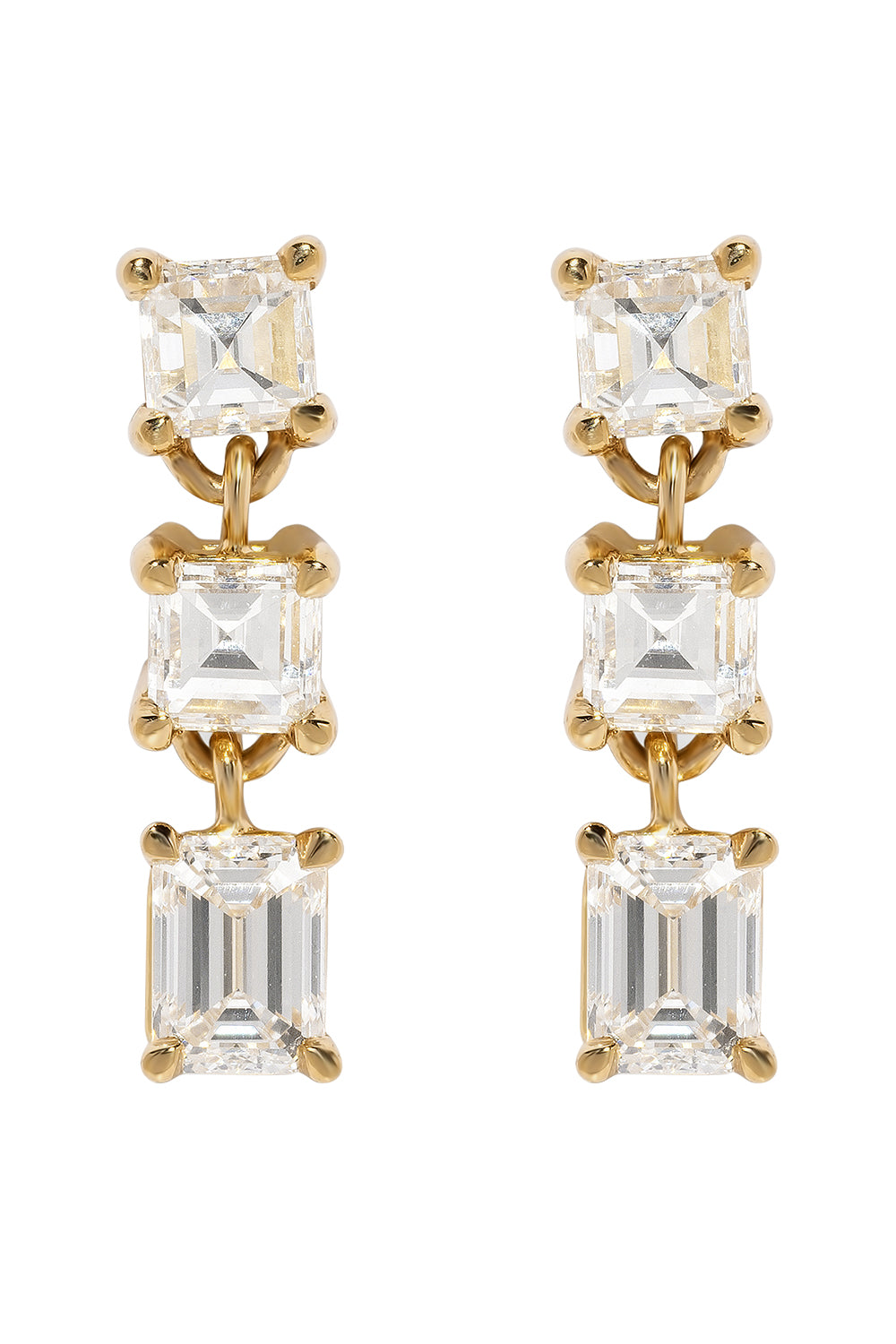 Diamond Illusion Carre Earrings