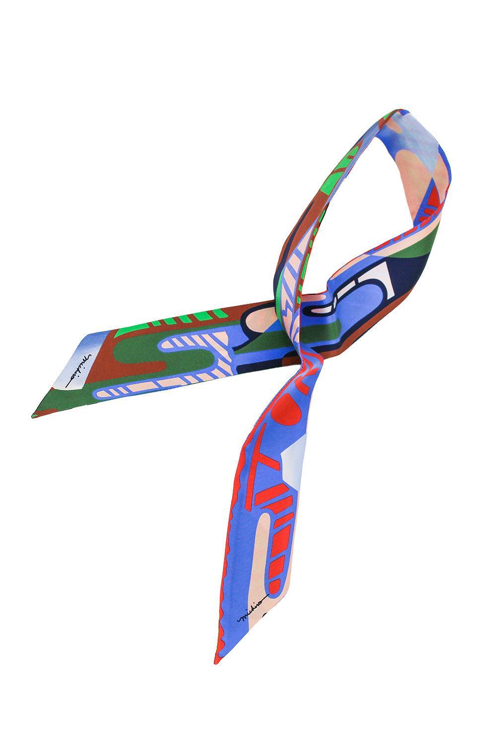 Michii Scarf - Tokyo-BLUE-ACCESSORIESCARVES-MICHINO