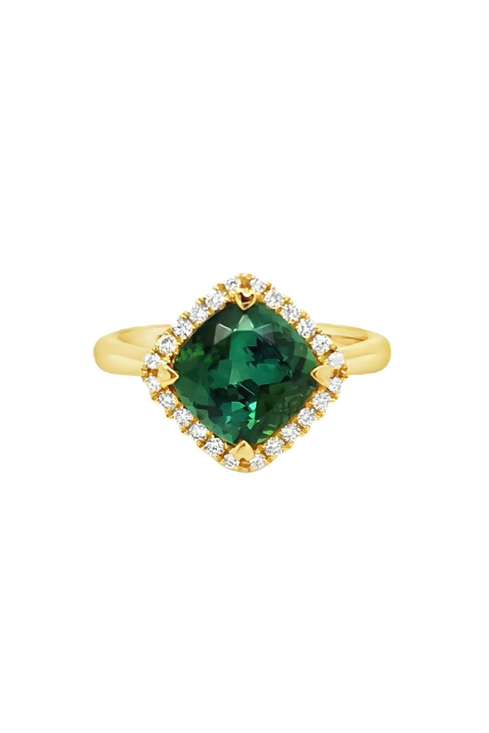 Indicolite Diamond Ring-YELLOW GOLD-5.75-JEWELRYFINE JEWELRING-LISA NIK