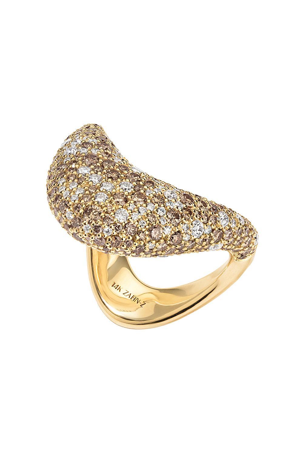 Diamond Champagne Ring-YELLOW GOLD-6.5-JEWELRYFINE JEWELRING-ZAHN-Z